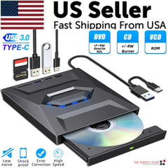 External CD DVD Drive USB 3.0 Writer Burner Player for PC Laptop Windows 11 10