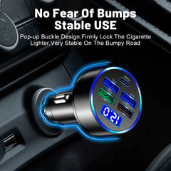5 USB Port Super Fast Car Charger Adapter For iPhone Samsung Android Cell Phone