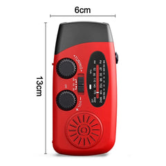 Emergency  Radio Crank Solar Hand Weather 1000mAh Power Bank Charger Flash Light